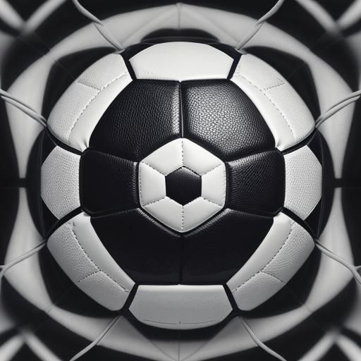 Macro Shot of Soccer Ball in Football Goal
