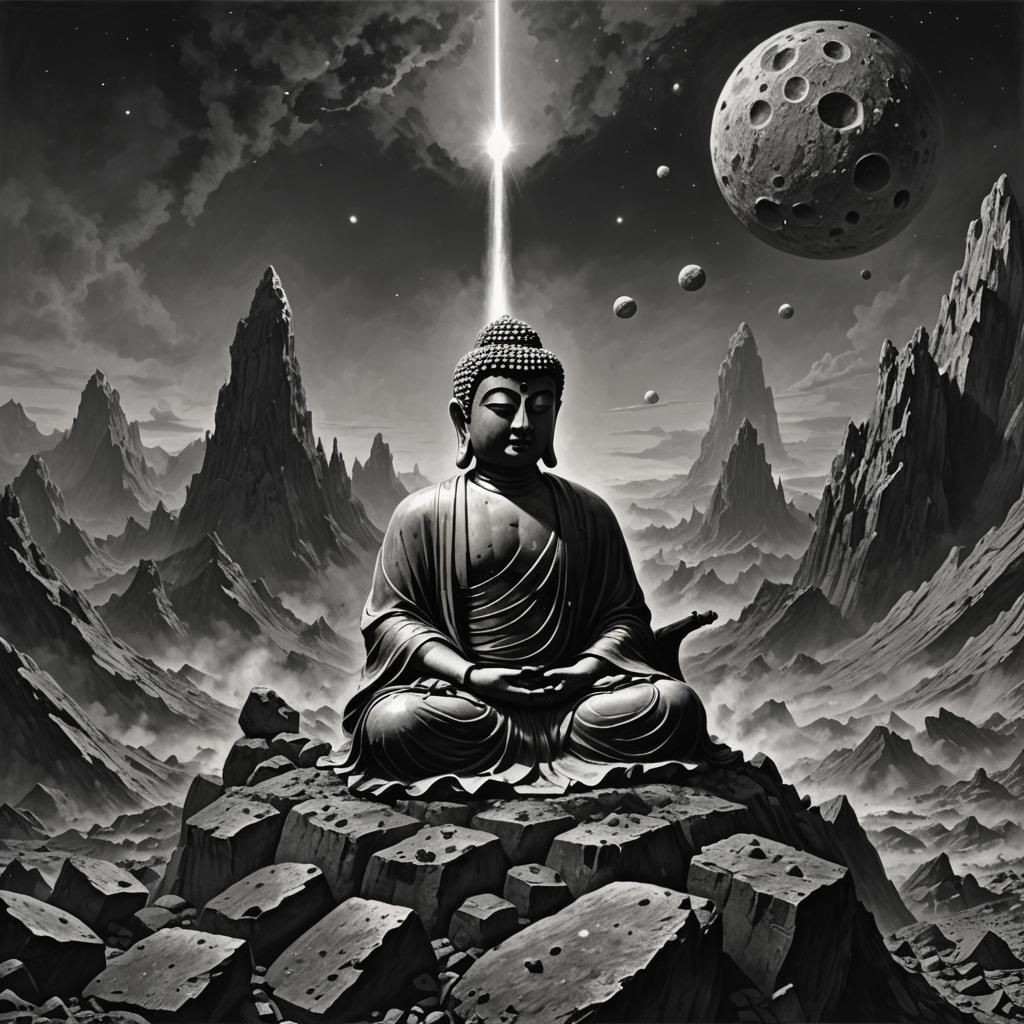 Buddha's Detachment: Meditating Above Earthly Possessions