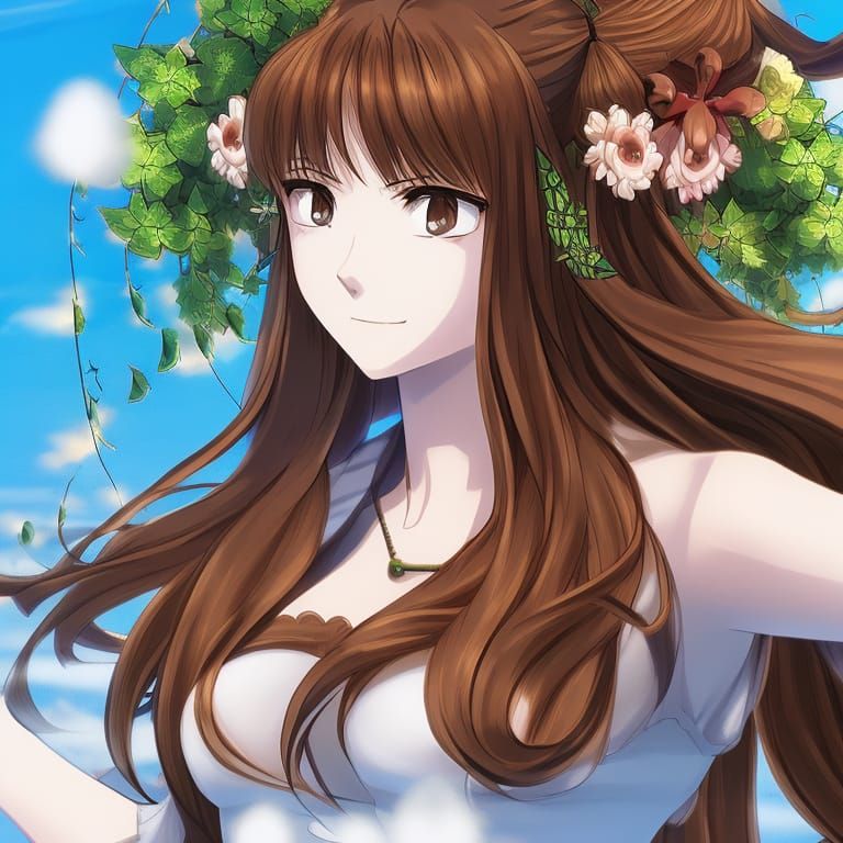 Kokiri Girl in Magic Forest, Anime Sketch