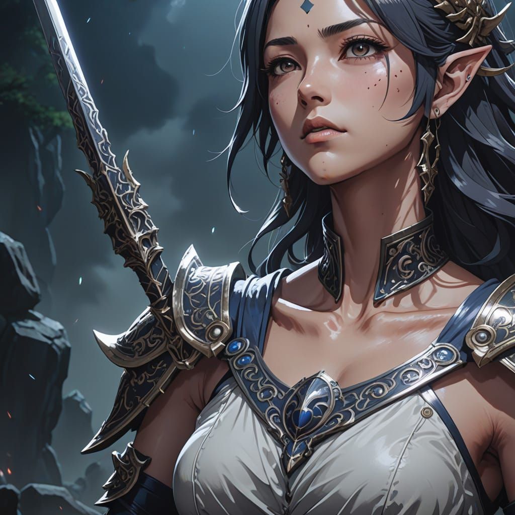 Cyberpunk God Yaldabaoth in Cel-Shaded Glory