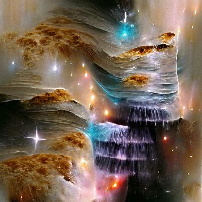 Stellar Waterfall: A Cosmic Masterpiece