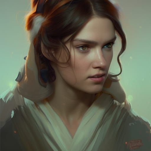 Festive Star Wars Christmas Portrait in Digital Art Style