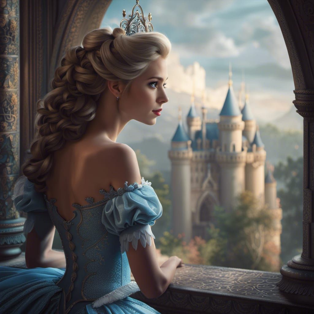 Princess Cinderella: Fantasy Concept Art in 8k