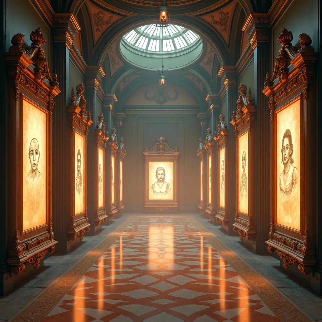 Ornate Hall of Radiant Soul Drawings