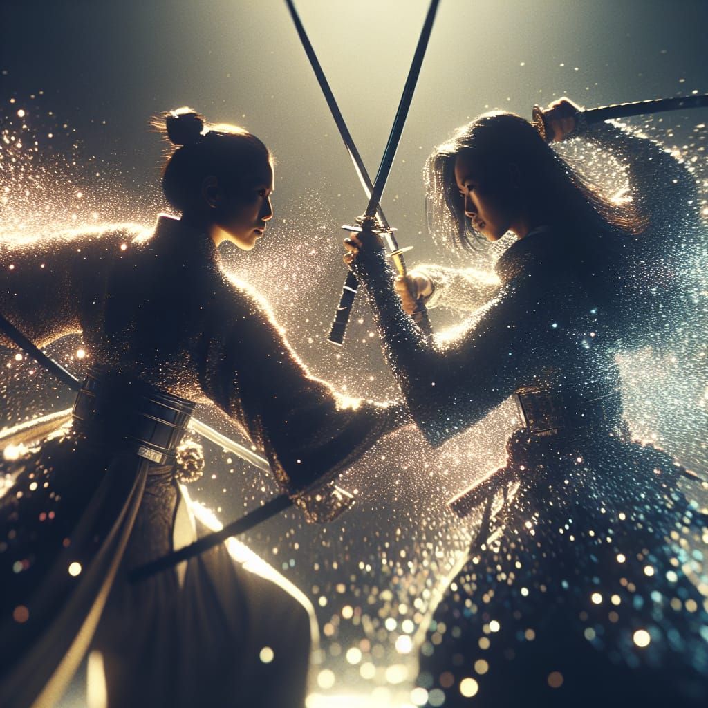 Epic Samurai Duel in Cinematic 3D Render
