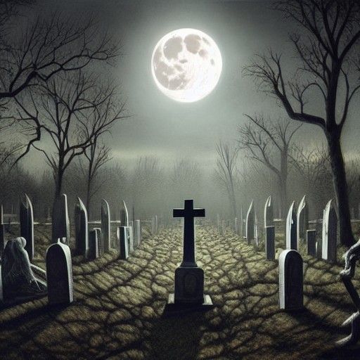 Baroque Witches Gather Under Full Moon