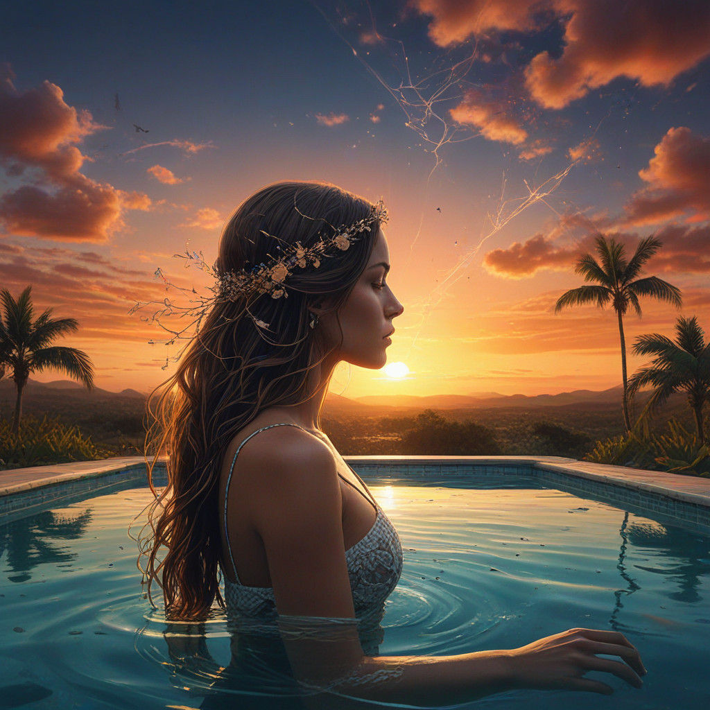 Surreal Bio Art Collage with Glowing Human Forms