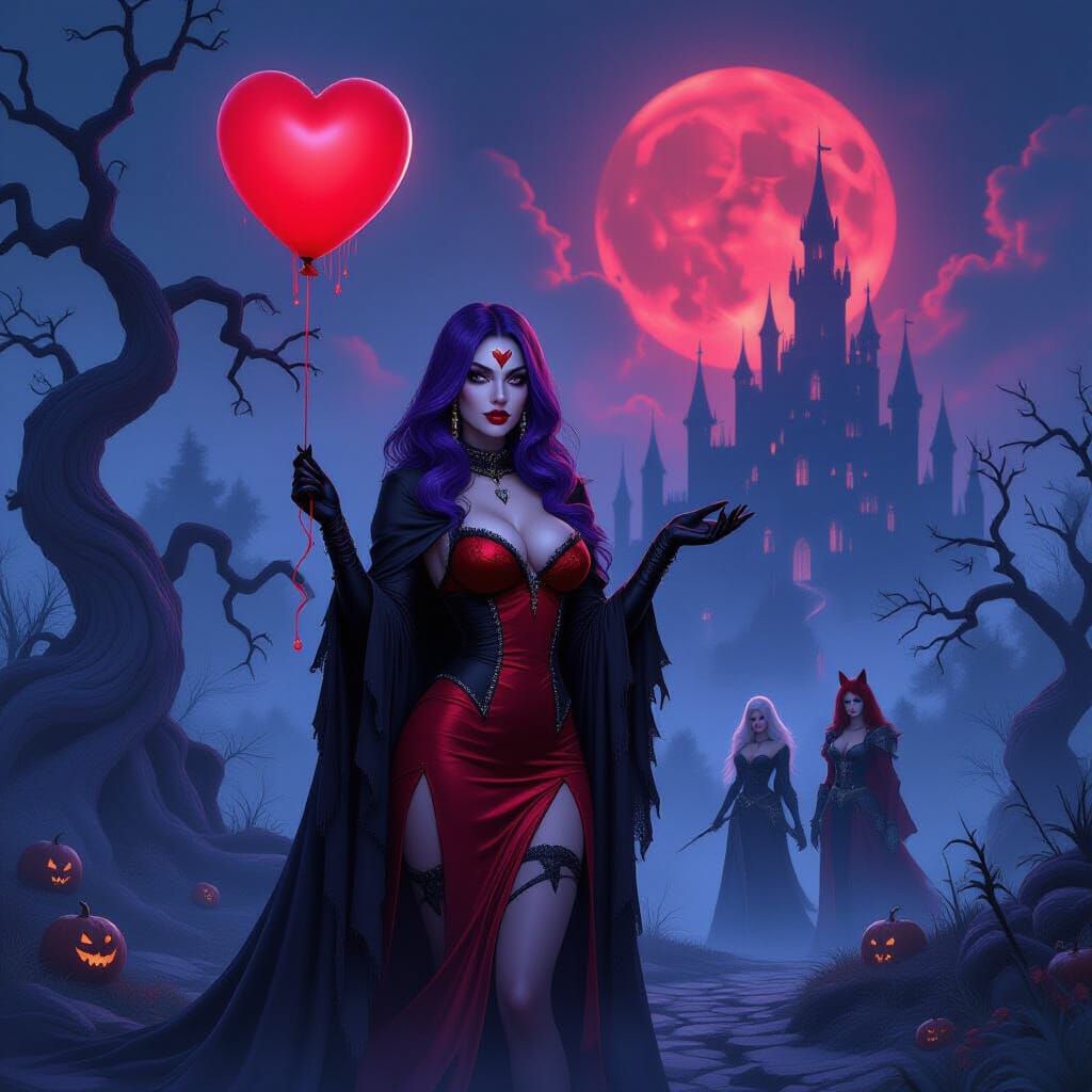 Ethereal Twilight: Paranormal Forest with Gothic Castle