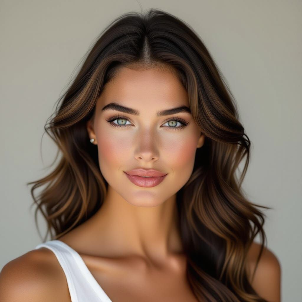 Hyperrealistic Portrait in Rembrandt Style with Icy Blue Eye...