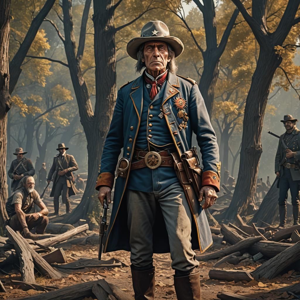 Confederate Soldier: Detailed Matte Painting