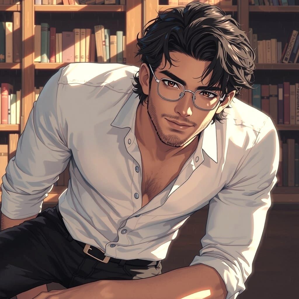 Anime Style Portrait of Mathias in Urban Alleyway at Dusk