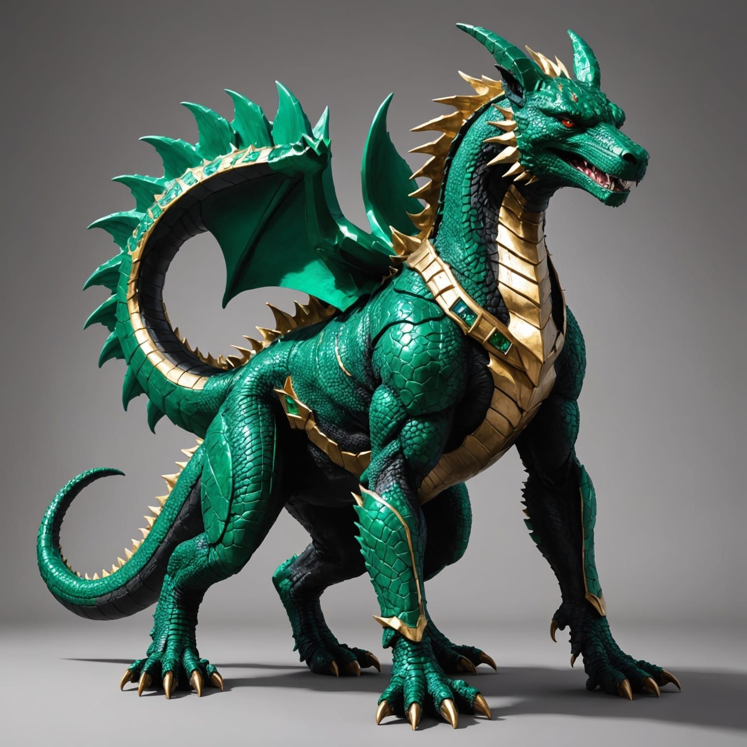 Emerald Anubis Godzilla Dragon Fusion