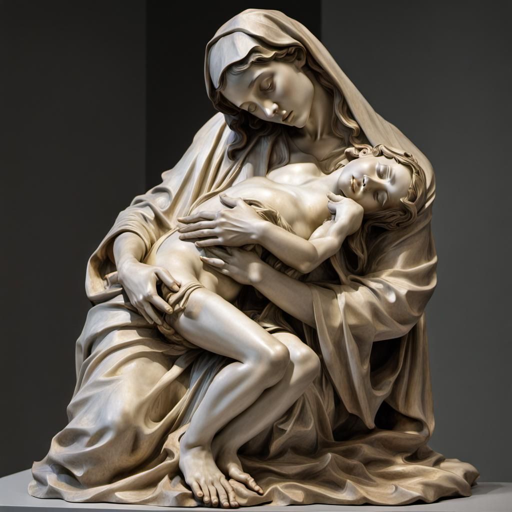 La Pietà: Virgin Mary and Christ Sculpture
