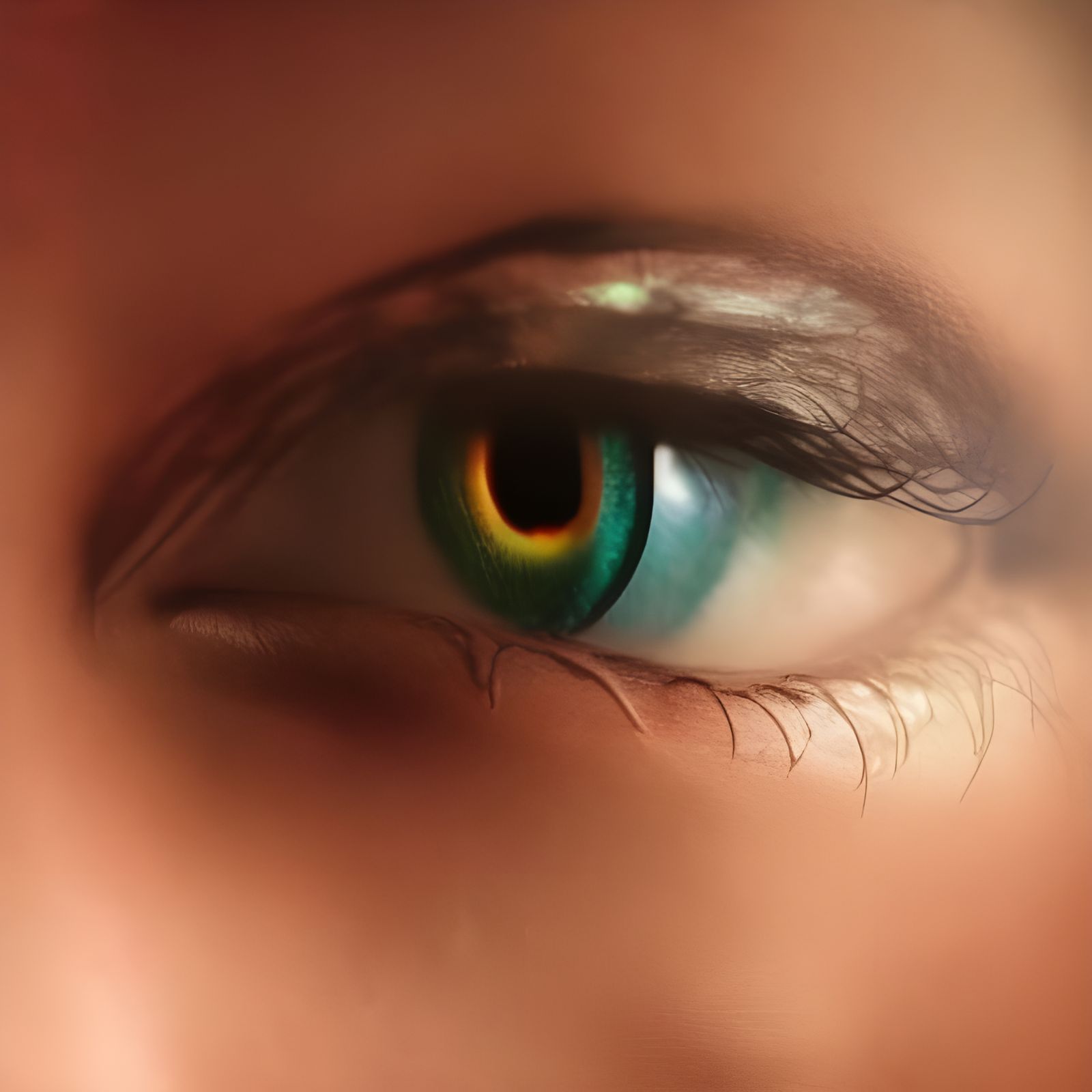 Surreal Eye in Fiberoptic Cyberpunk Fantasy