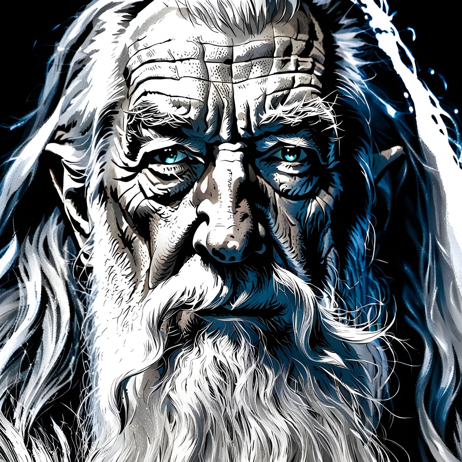 Striking Portrait of Gandalf the White