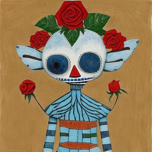 Roses in the Style of Dubuffet and Klee