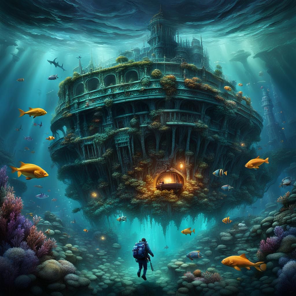 Submarine Fires Torpedo in Detailed Digital Painting