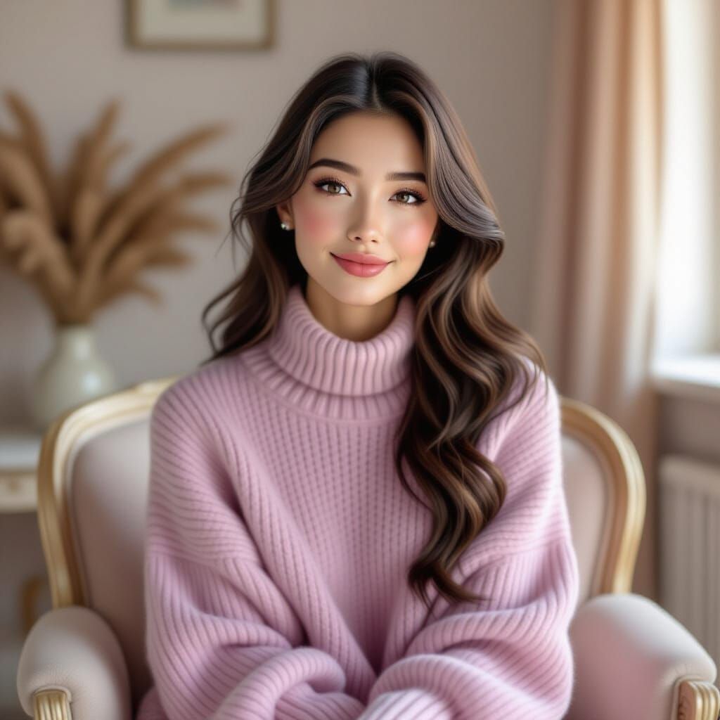 Elegant Woman Posed in Soft Natural Light