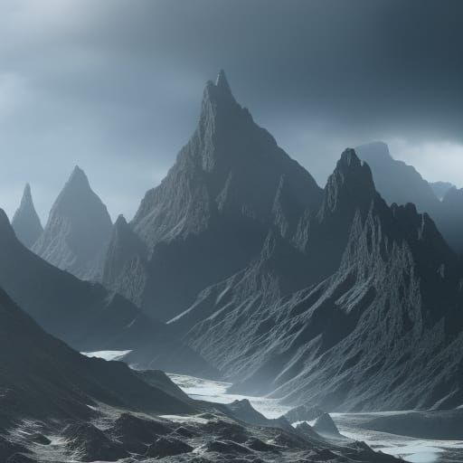 Intricate Glass-Blown Sculpture: Digital Matte Painting