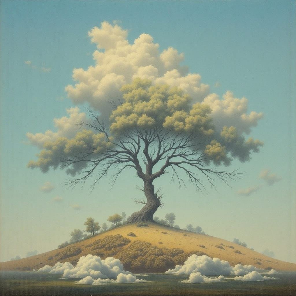 Gentle Cloud Trees in Ethereal Style