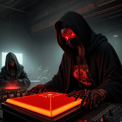 Towering Figure Plays Music among Punk Band in Abandoned War...