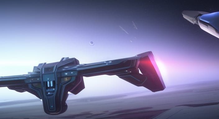 Futuristic Starship Fleet in Deep Space, 8K Render