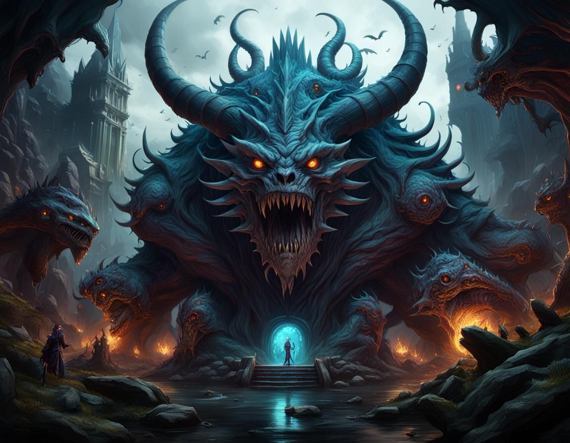 Fantastical Mother of Monsters in Detailed Matte Painting