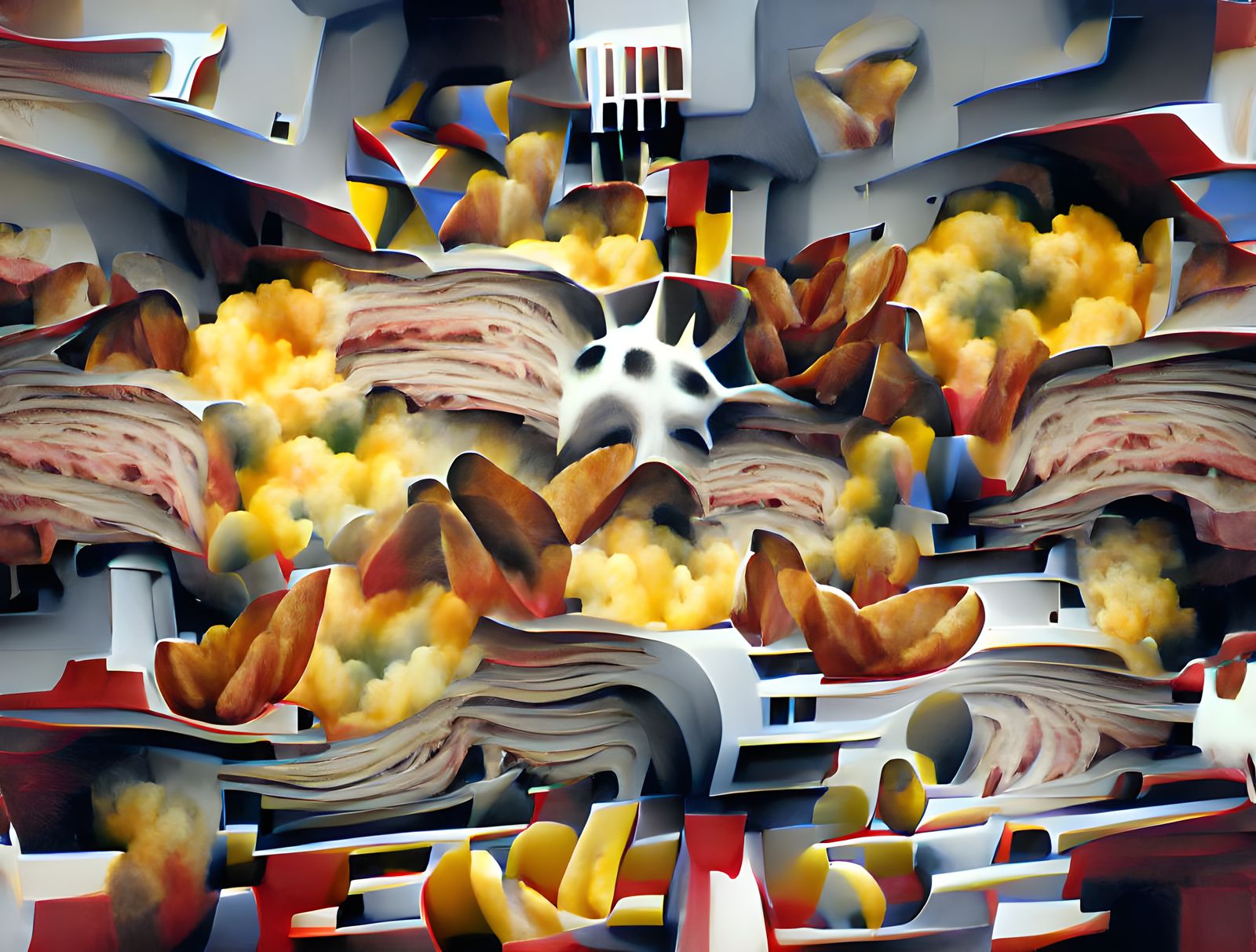 fat belly hamburger and fries