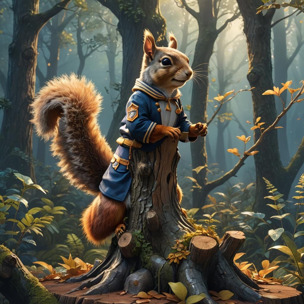 Squirrel in Sailor Suit Concept Art