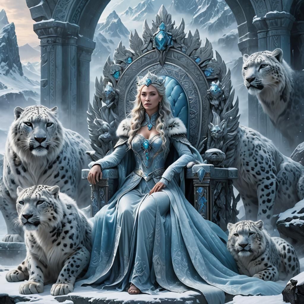 Icy Throne: A Fantasy Ice Goddess Concept