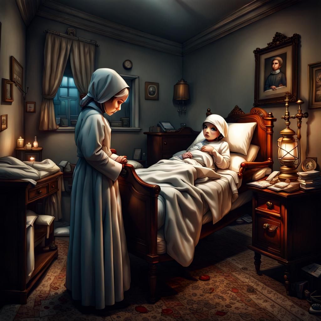 Florence Nightingale: Lady with the Lamp in Hospital