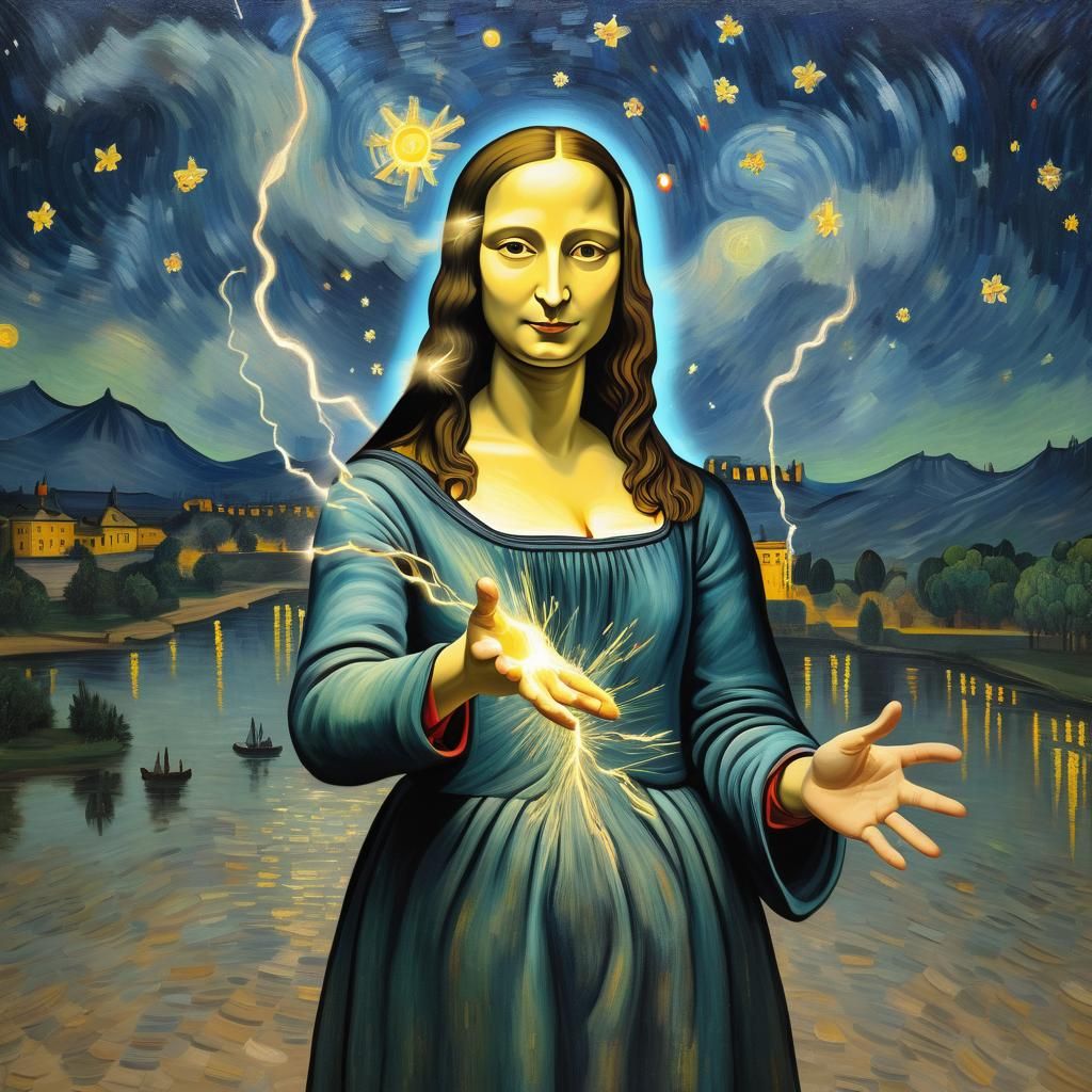 Mona Lisa in the Starry Night