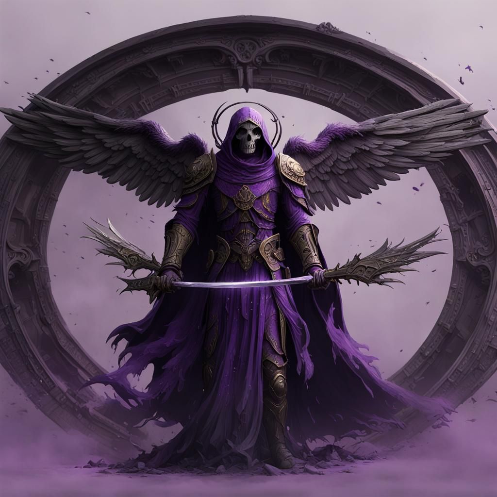Angel of Death Collecting Souls, Dark Fantasy Art