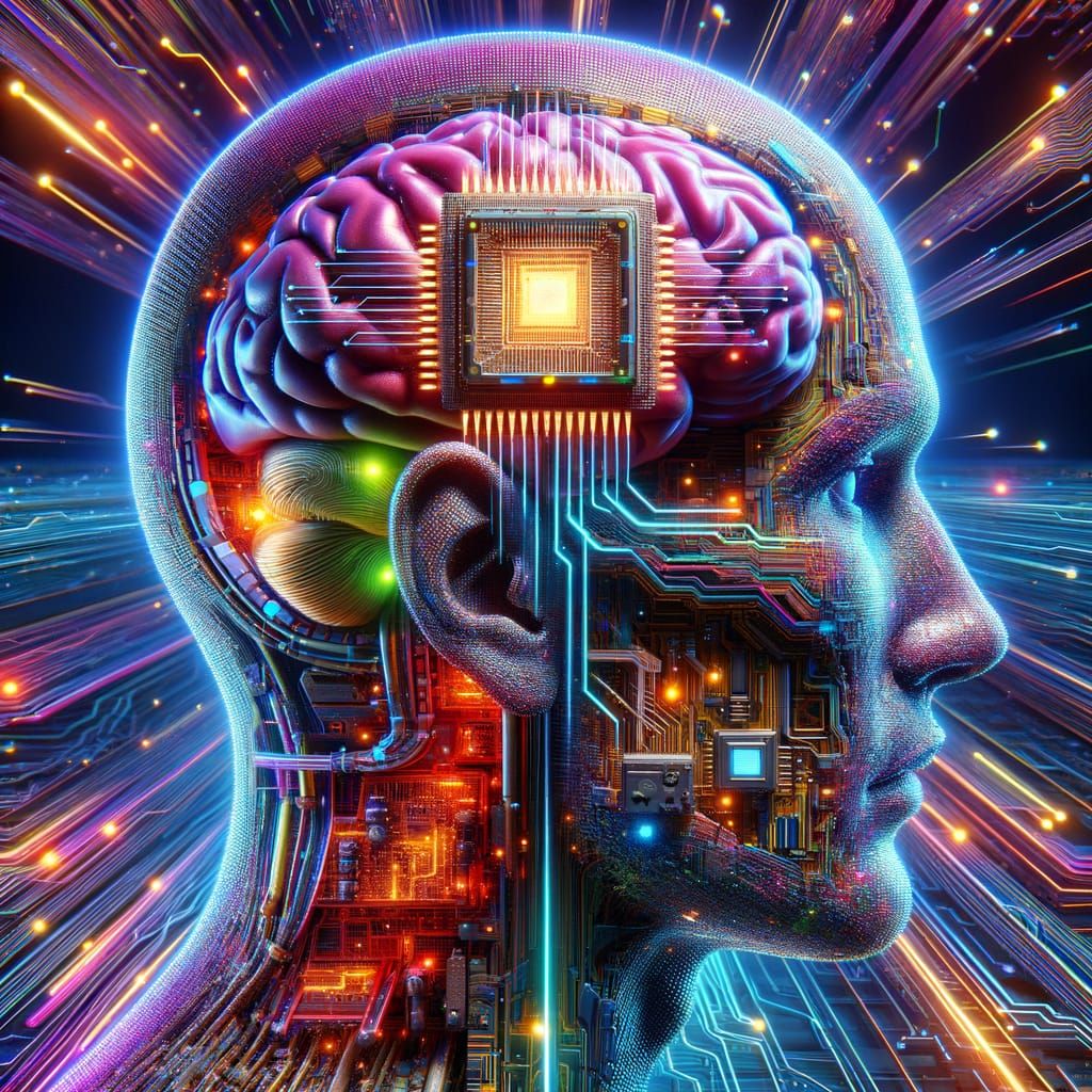 Surreal Futuristic Brain Reveals Cybernetic Circuitry in Pix...