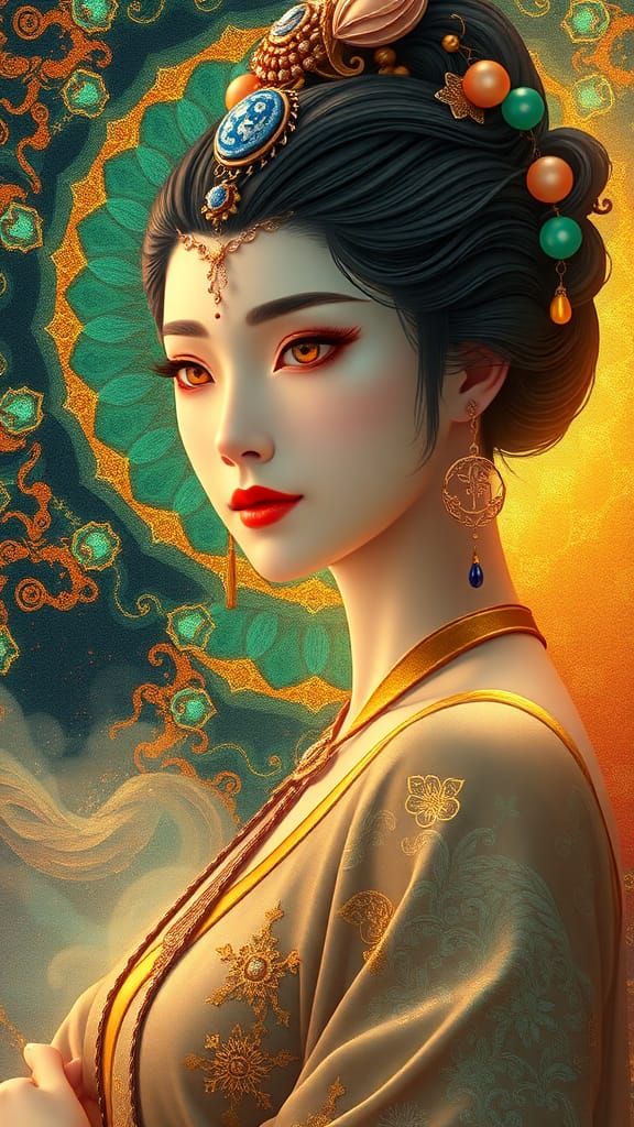 Nuwa: Chinese Creator Goddess in Dramatic Splash Art