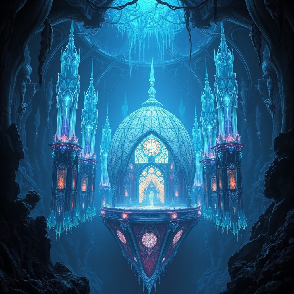 Ethereal Drowned Basilica in the Sorrowdeep Trench Depths