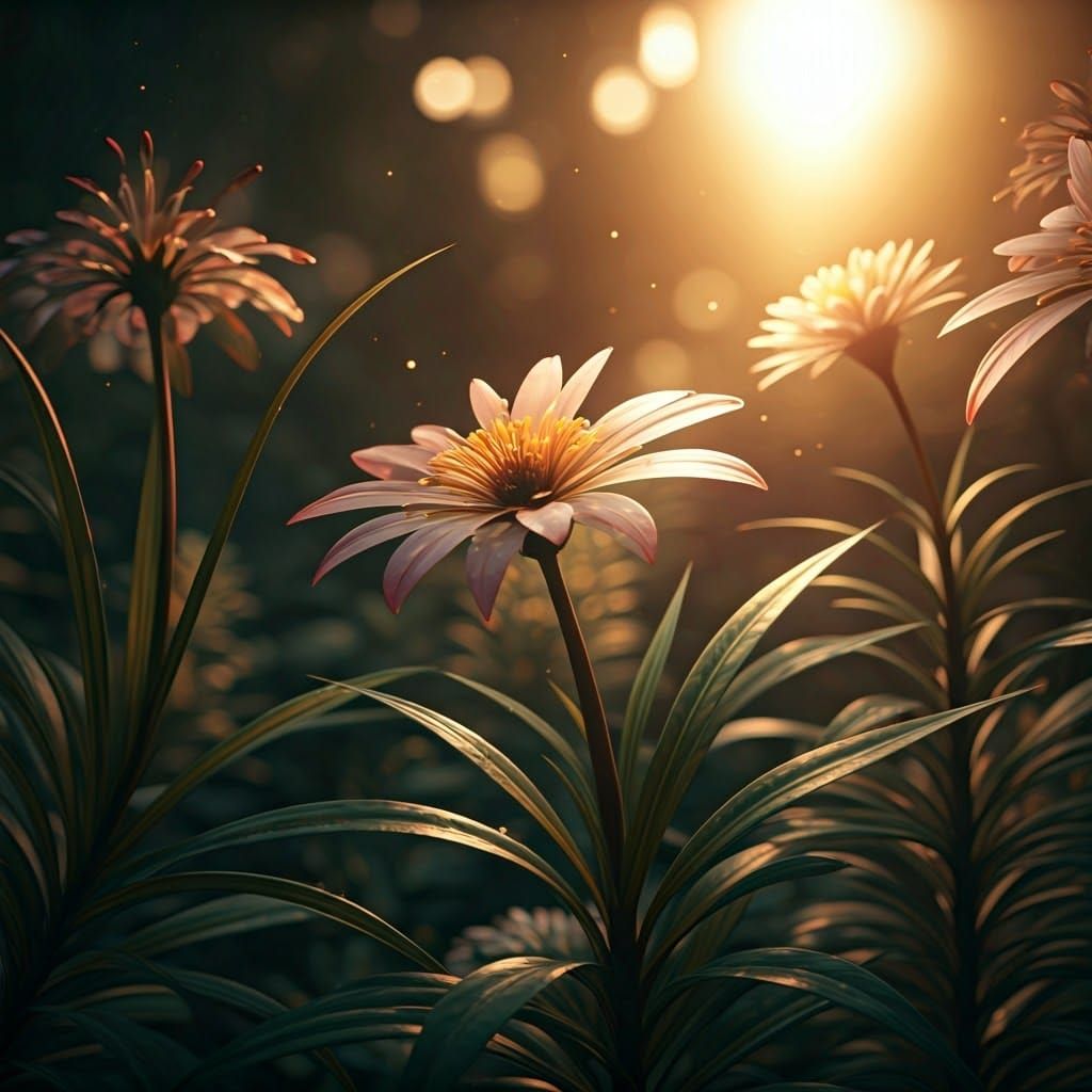 Dreamy Morning Dew in Vibrant Art Nouveau Style