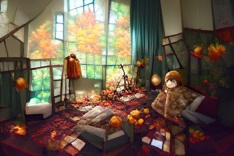 Warm Autumn Room Interior Design