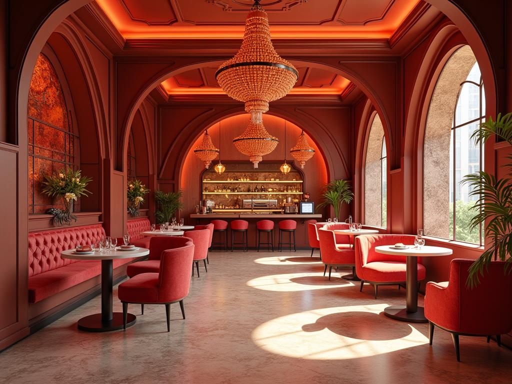 French Chateau-Inspired Dessert Cafe in Matte Painting Style