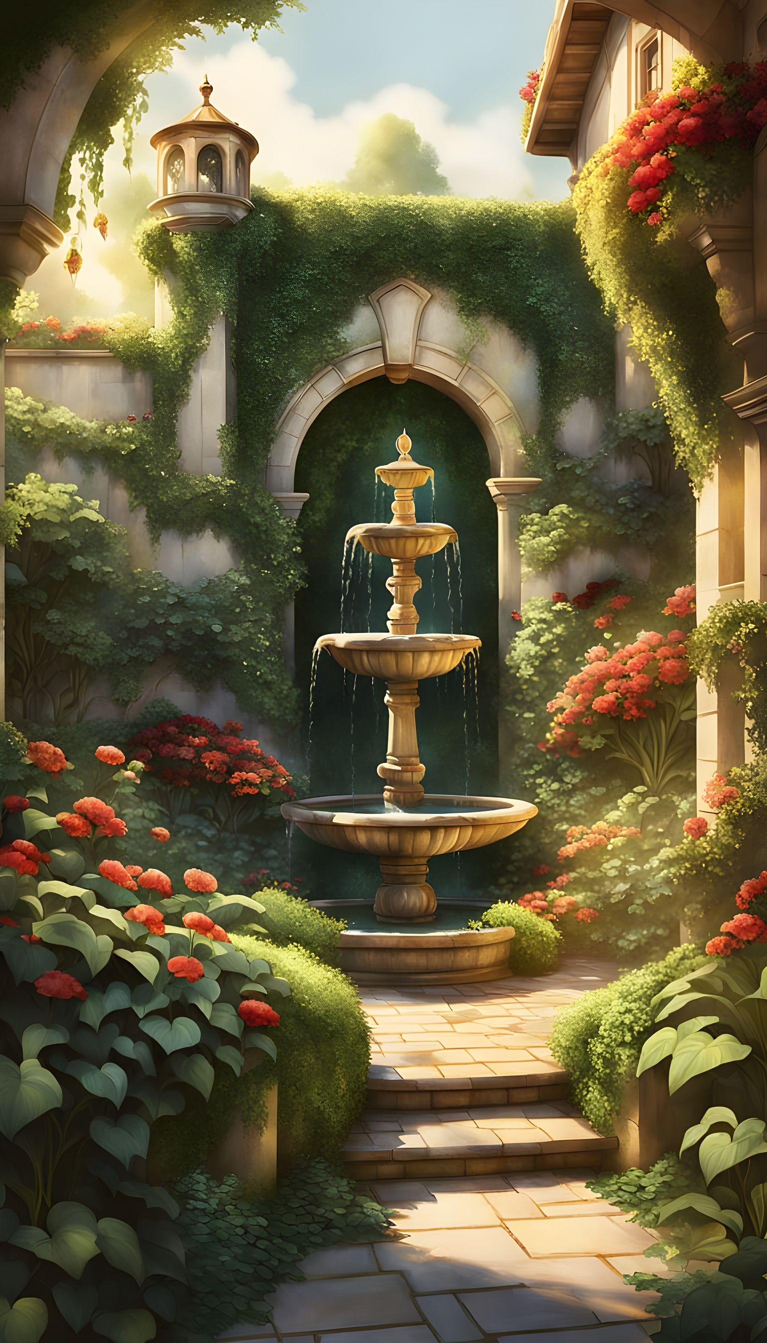 Secret Garden Oasis Flourishing in City