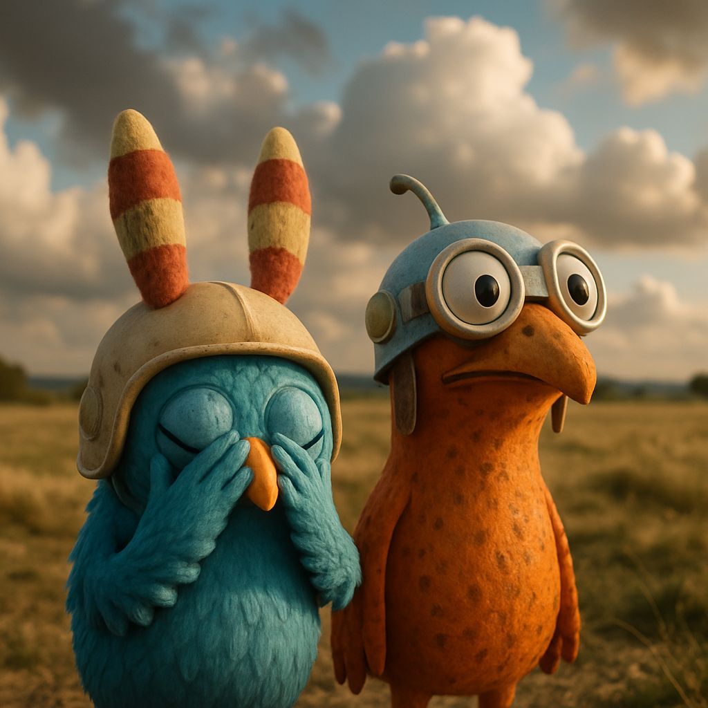 Cartoon Priamas Cover My Eyes in Funny Helmets