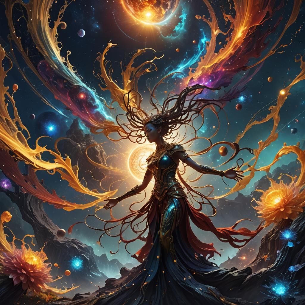 Fantastical Energy Flow in Detailed Matte Painting