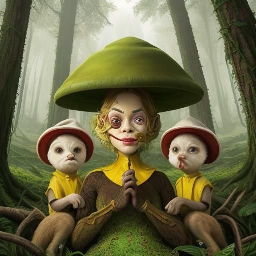 Surreal Biological Dreamscape with Magical Particles