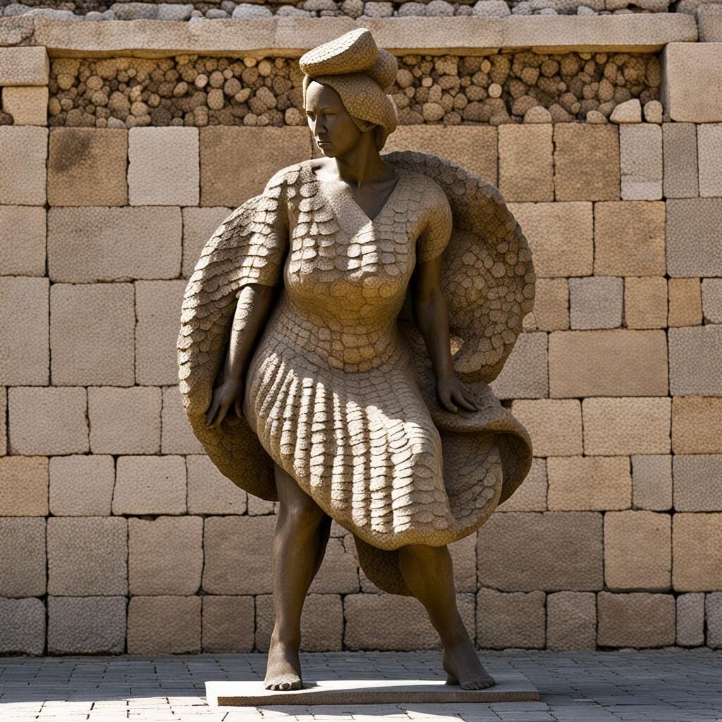 Sorrowful Character Design Inspired by Sculpture