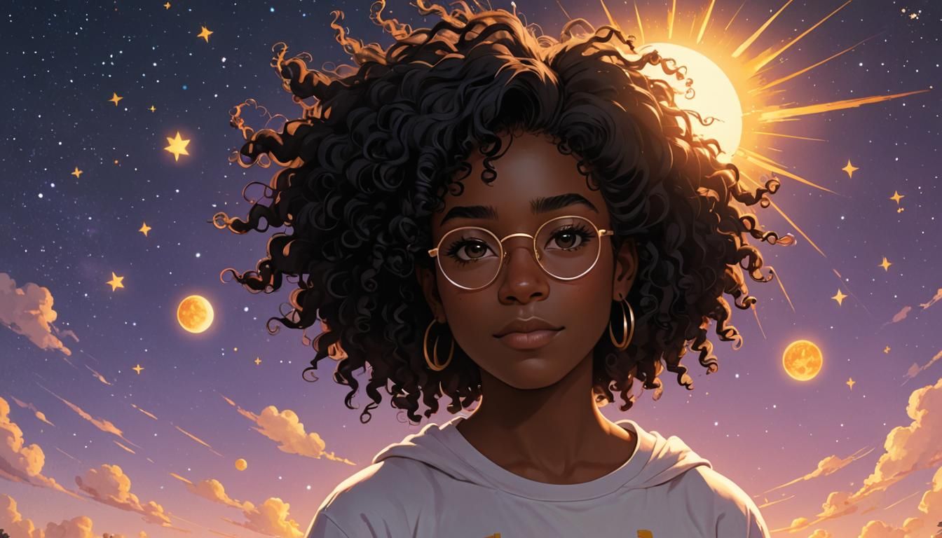 Magical Woman with Gravity-Defying Hair, Detailed Animation