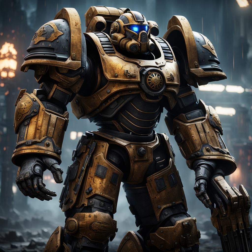 Warhammer 40k Mk 11 Power Armor Digital Painting