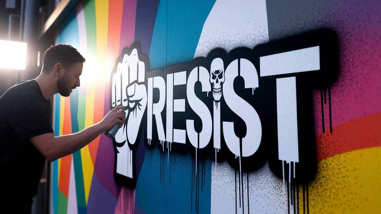 Surreal Street Art in Hyper-Realistic Style