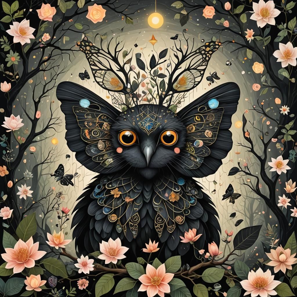 Cute Creature in Psychedelic Surrealism Style