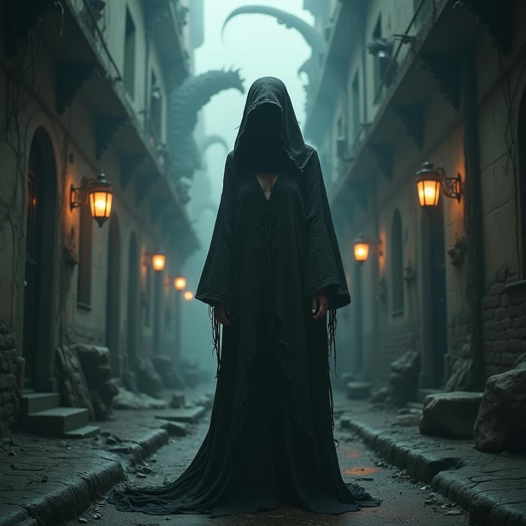 Cyclopean Cityscape: A Giger and Lovecraft Inspired Vision