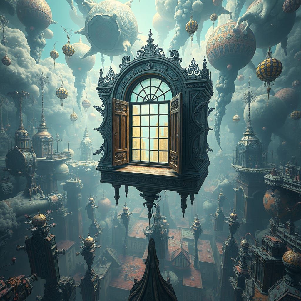 Ethereal Window in a Boundless Expanse